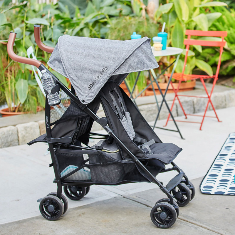 Summer Infant Foldable Multi-Child Stroller with Storage