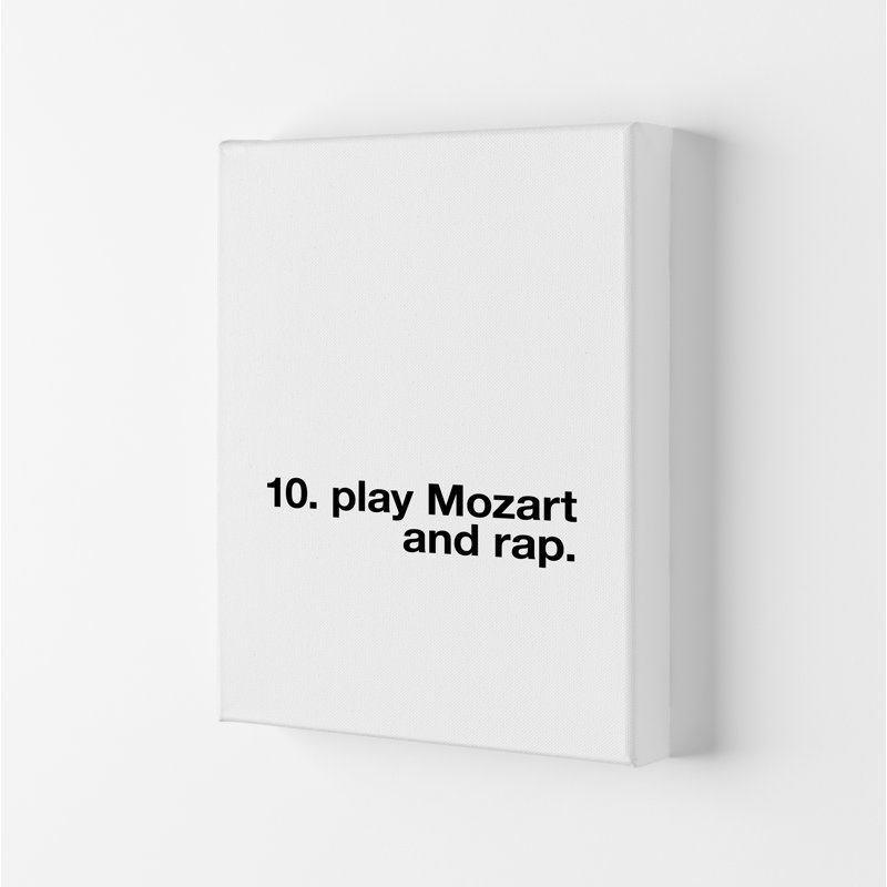 10Th Command Ment Play Mozart - Print, Wrapped Canvas, 29.7cm H x 21cm W x 4cm D