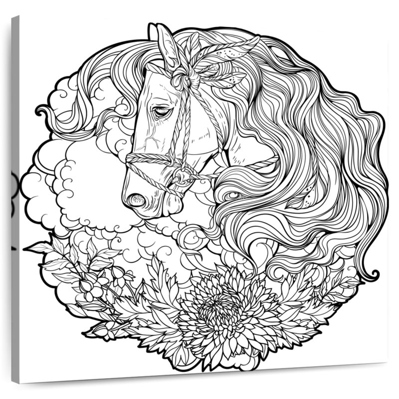 Crowle Horse Floral Portrait
