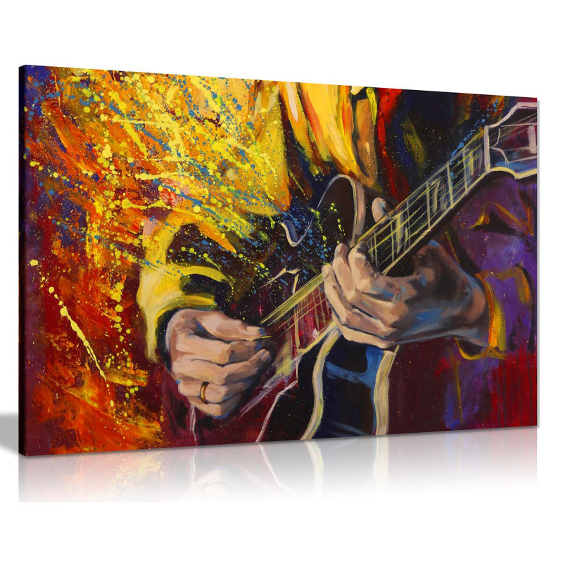 Guitar Music - Wrapped Canvas Print, 51cm H x 76cm W