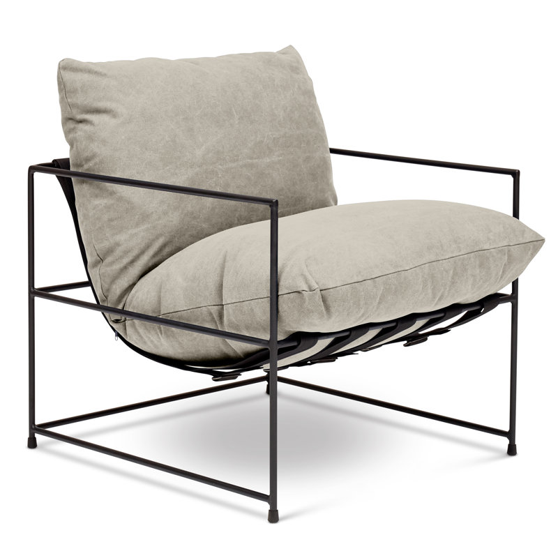 Fauteuil de 28,5 po de largeur Danita, Toile performance beige délavée
