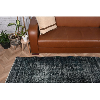 Tapis de couloir turc rétro fait à la main dans un style bohémien, parfait pour les couloirs en laine de qualité