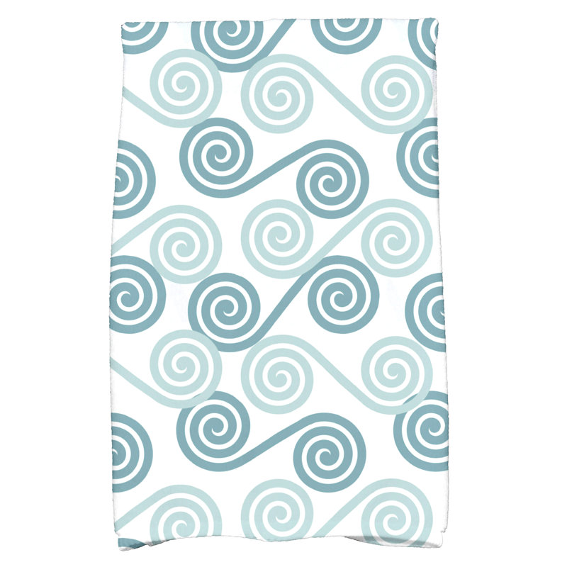 Sequence Hand Towel, Aqua