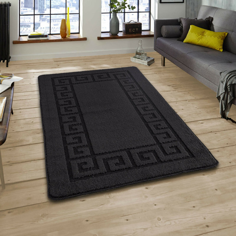Toni Non-Slip Indoor Doormat, Black, 80cm x 300cm