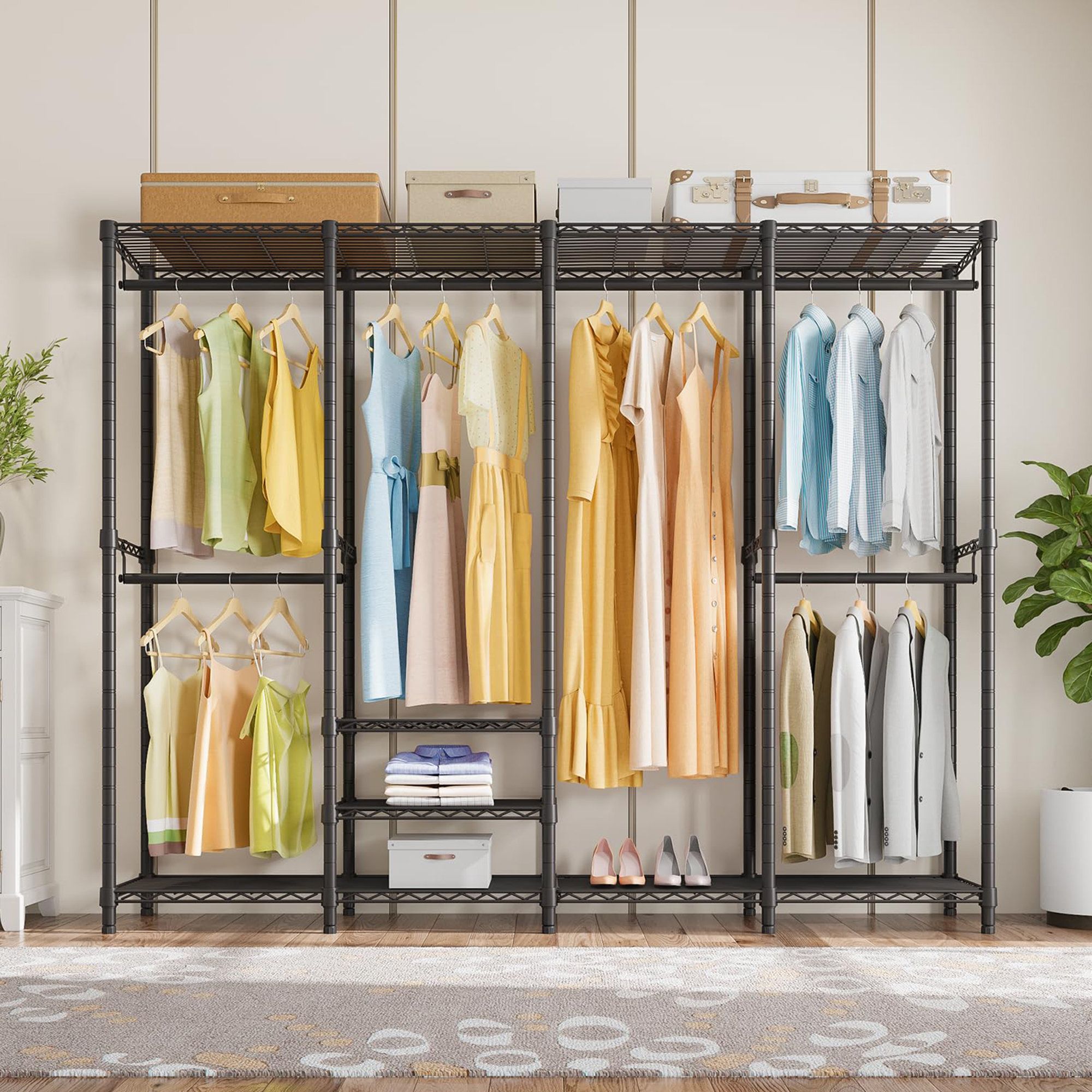 TUHOME 76'' Metal Freestanding Garment Rack - Wayfair Canada