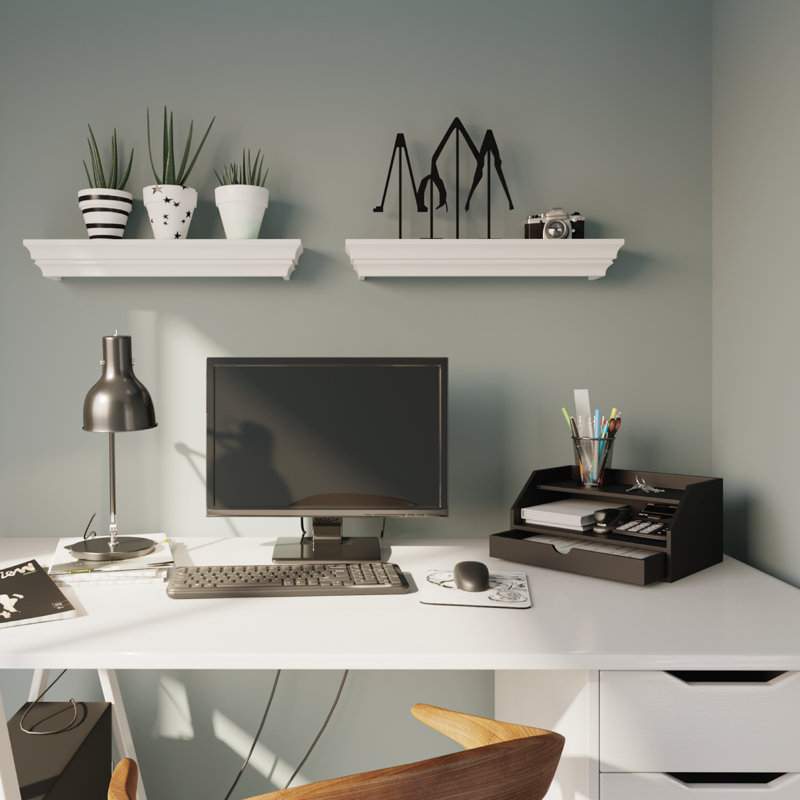 Rangement de bureau à 3 niveaux avec tiroir Mason, Noir