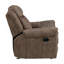 Ensemble de canapé inclinable 3 pièces brun
