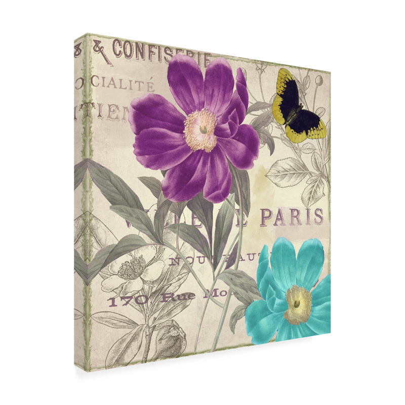 Art sur toile «Bachelor Sasha Petals Of Paris II», H 18 po x l 18 po