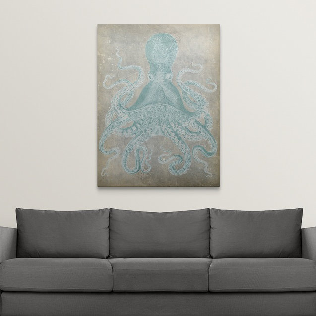 «Spa Octopus I» par Jennifer Goldberger, impression, H 48 po x l 36 po x P 1,5 po, Toile