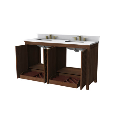 FLW Pregression 36 Wood Sink Vanity
