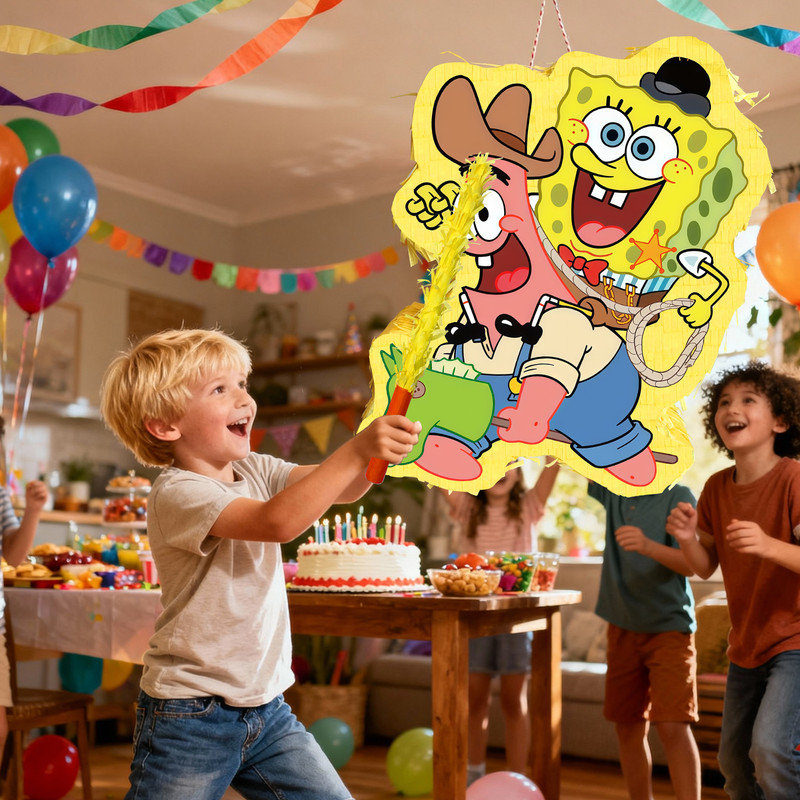 SpongeBob Pinata Party Decorations, ensemble de 4 pièces de SpongeBob Pinatas pour fête d'anniversaire