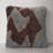 Tufted Wool and Cotton Throw Pillow Cover with Abstract Design