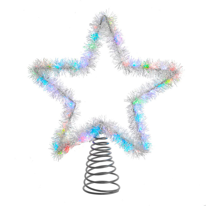 12.5 " Lighted Plastic Tree Topper, Clear