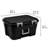 Sterilite Footlocker, 14 Gal Plastic Storage Container with Lid, Black, 4 Pack-125536938
