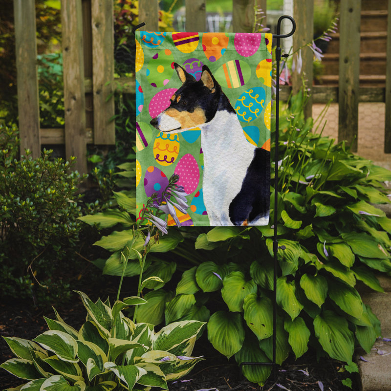 Drapeau de jardin Atara, Basenji (noir et blanc)