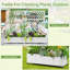 Boîte à fleurs surélevée en métal avec treillis en diamant et roulettes, lit de jardin extérieur avec drainage pour patio, balcon et petits espaces-2004957419-2004957420