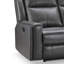 Causeuse inclinable en cuir véritable à accoudoirs carrés 60 po Caelainn-86935712