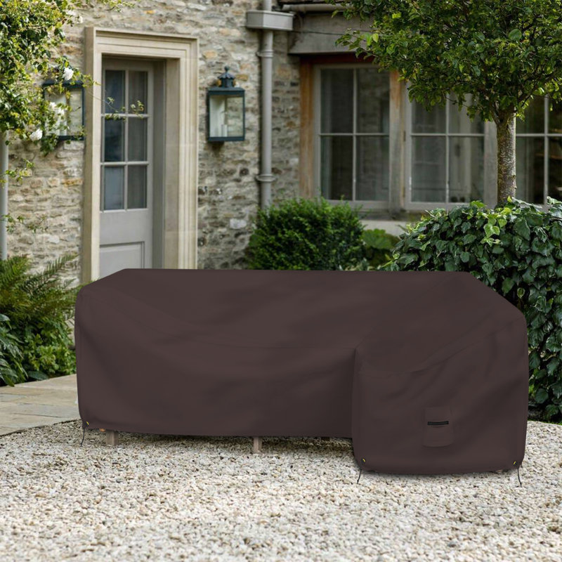 Kimberlin Heavy Duty Multipurpose Waterproof Patio Sectional Sofa Cover, Outdoor Couch Lounge Furniture Cover, Coffee