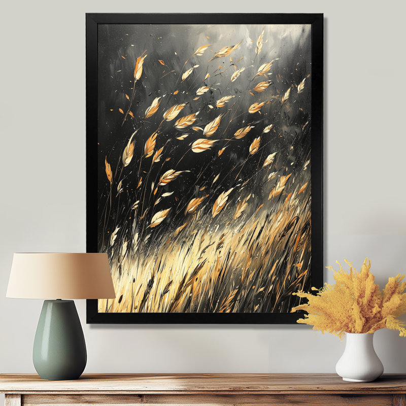 Karly - paysages, impressions sur toile, H 20 po x l 12 po, Picture Framed, Noir