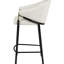 Tabourets de comptoir Modern Modern beige avec accents noirs lustrés