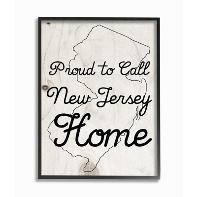 Wood Texture Proud To Call New Jersey Home by Daphne Polselli - Print on Wood
