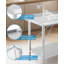 Table de préparation en acier inoxydable certifiée NSF 24 po x 60 po, tablette inférieure réglable avec 3 réglages de hauteur, cloison arrière, bord arqué et crochet droit, sans roulettes, capacité de charge de 660 lb, pour restaurant