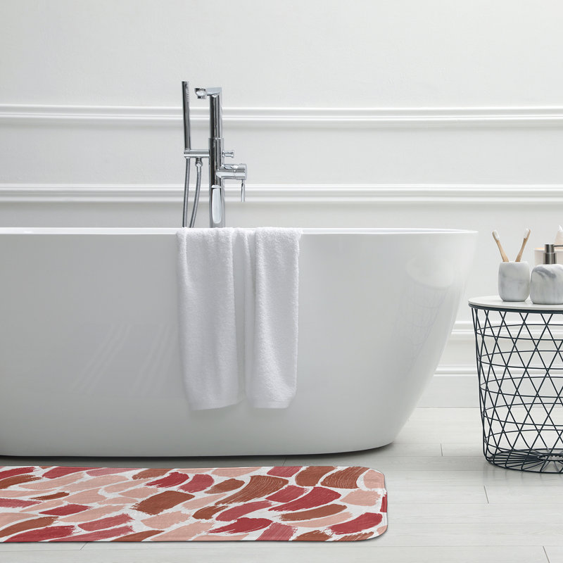 Tapis de bain, L 21 po x L 34 po, Rouge