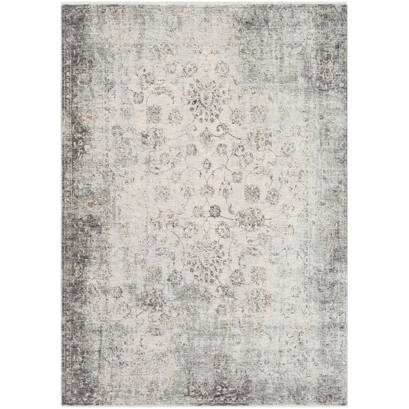 Tapis gris Kachazor, Rectangulaire 9 pi x 13 pi 1 po