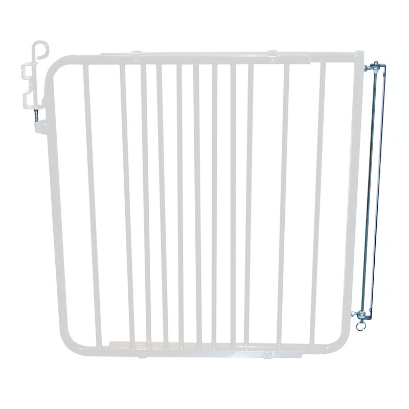 White Metal Auto-Lock Baby and Pet Safety Gate
