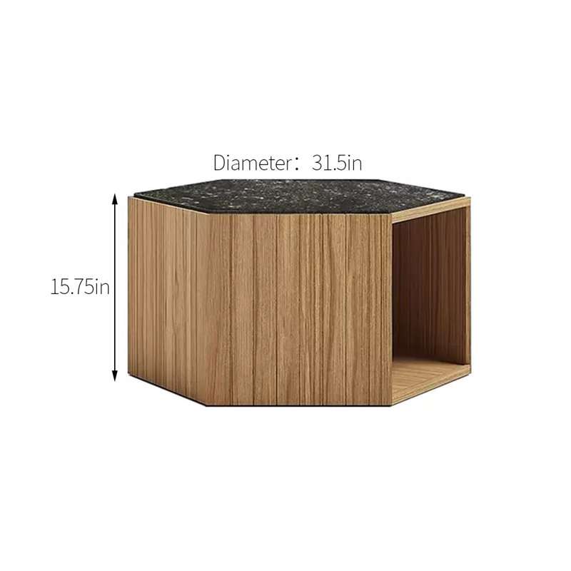 Table basse de patio en bois massif, H 15,75 po x l 31,5 po x P 31,5 po