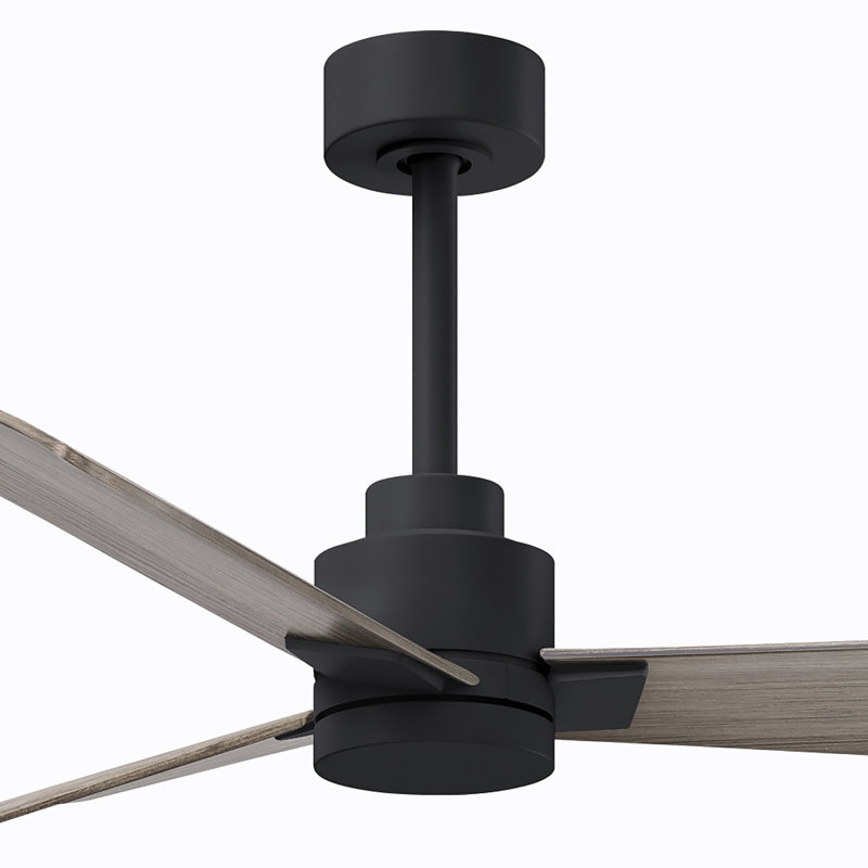 Alessandra 42'' Ceiling Fan, Gray Ash Tone, Matte Black