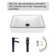 Latitude Run Andreonna 50.5mm L x 34.1mm W White Ceramic Rectangular Sink with Tap and Overflow