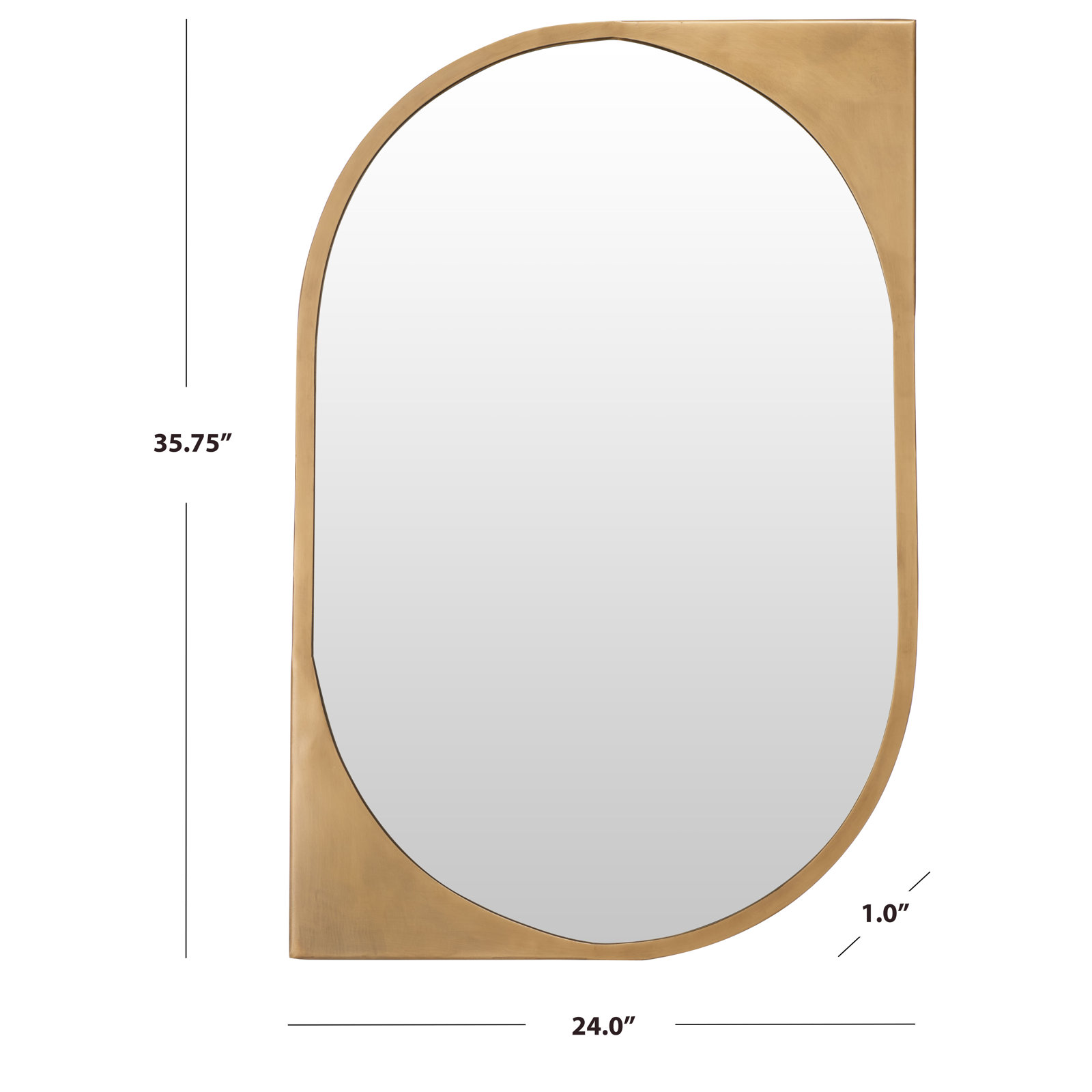 Alara Metal Flat Wall Mirror