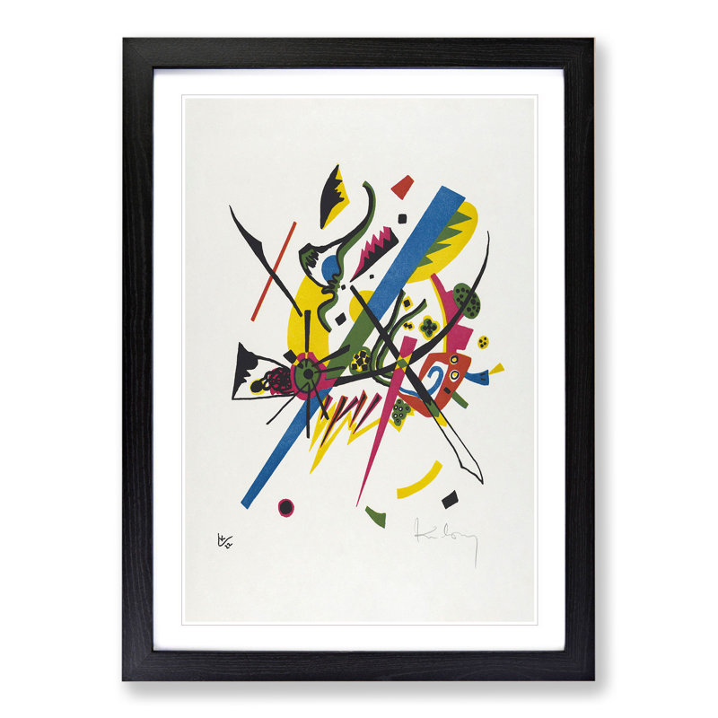 Small Worlds I by Wassily Kandinsky - Single Picture Frame Print on Wood, 65cm H x 48cm W x 2cm D, Black Framed