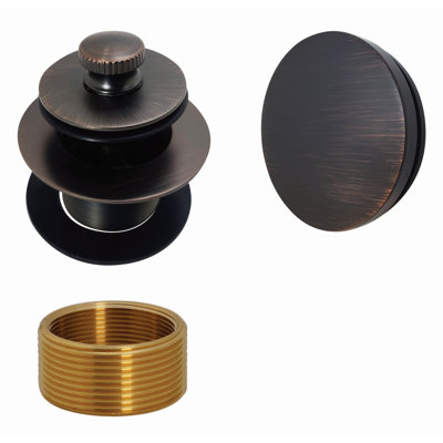 Garniture de drain de baignoire à filetage universel avec trop-plein et douille d'adaptateur