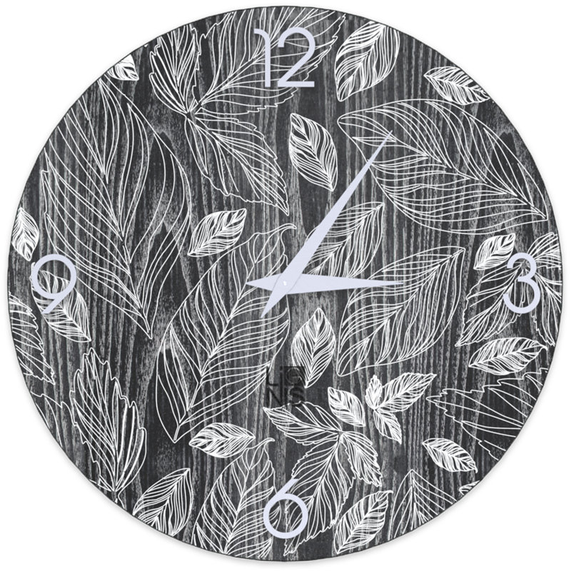Dolcevita Wall Clock, 50cm H x 50cm W x 3cm D, Black/White