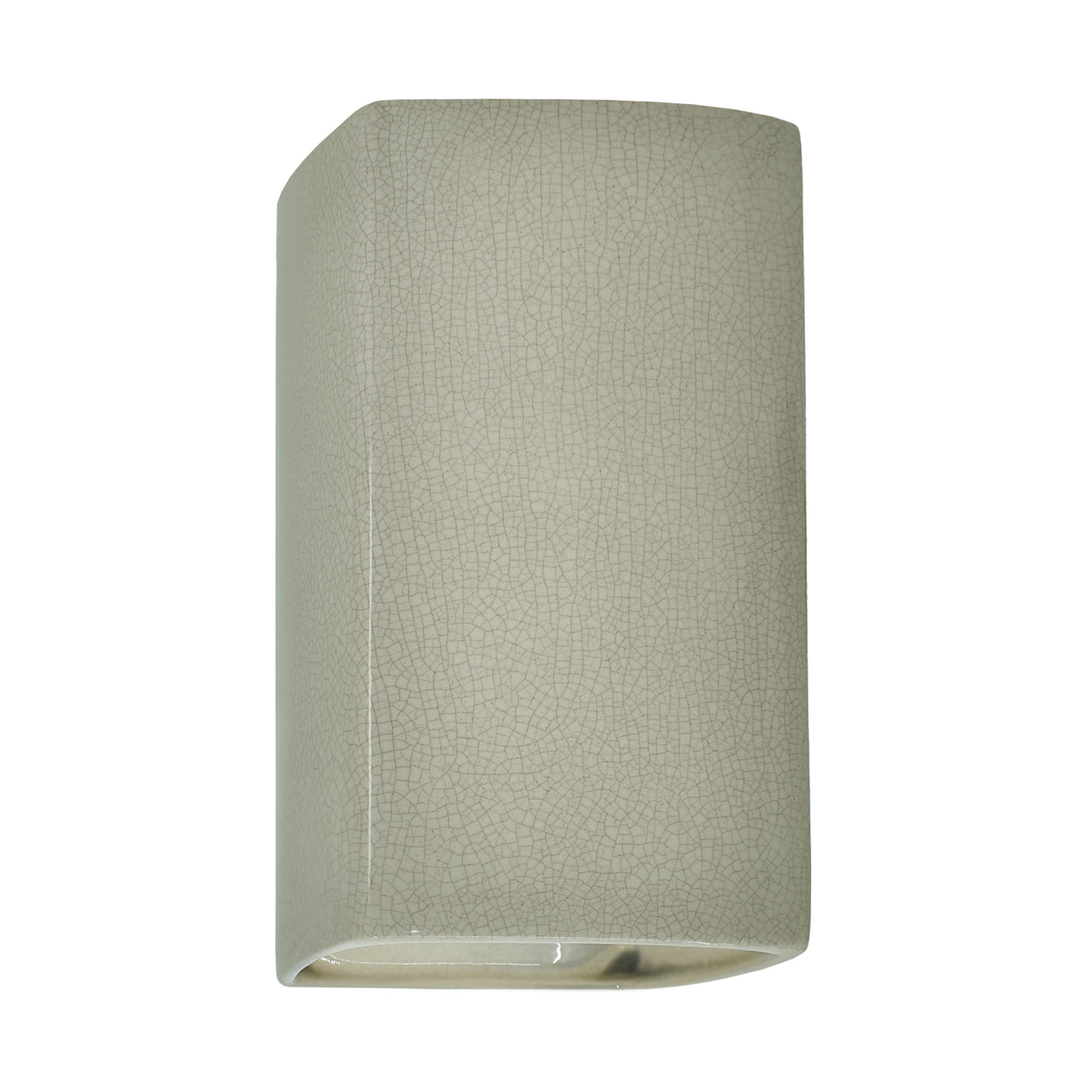 Nomad Ceramic Outdoor Light, Celadon Green Crackle, Integrated LED, 9.5" H x 5.25" W x 4.5" D