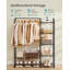Clothes Rack, Open Wardrobe, Metal Freestanding Coat Rack with Shelves