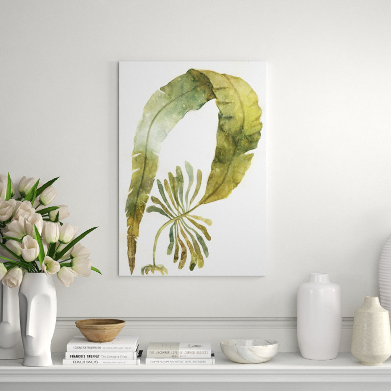 Watercolor Sea Kelp II Print by Emma Brooks, 44" H x 30" W x 1.5" D, Outdoor