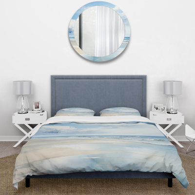 Ensemble de housse de couette Coastal Beach Minimal Scenery II - Coastal Ocean