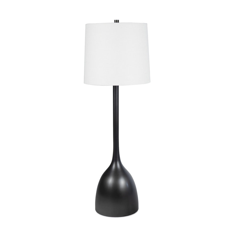 Logan Buffet Lamp (Natural Brass), Black