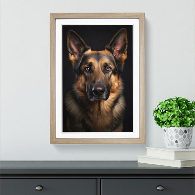 German Shepherd Classicism - Framed Print