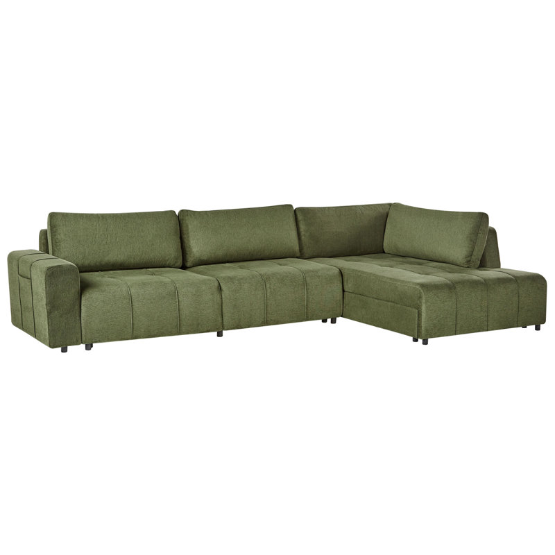 INNVIK 4 Seater Sofa Bed, Left Hand Facing, Green