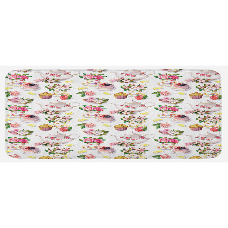 Tapis de cuisine shabby flore