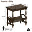 Table d'appoint en bois classique avec porte-revues, pieds en bois d'hévéa et finition en placage de bouleau-1214083624