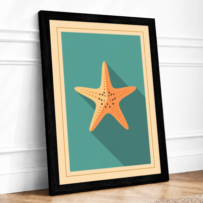 Starfish In Teal Mid-Century - Print