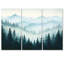 Hiver, art mural pin, forêt enneigée, ensemble de 3 toiles encadrées Jamarion-1490589844-1490589840