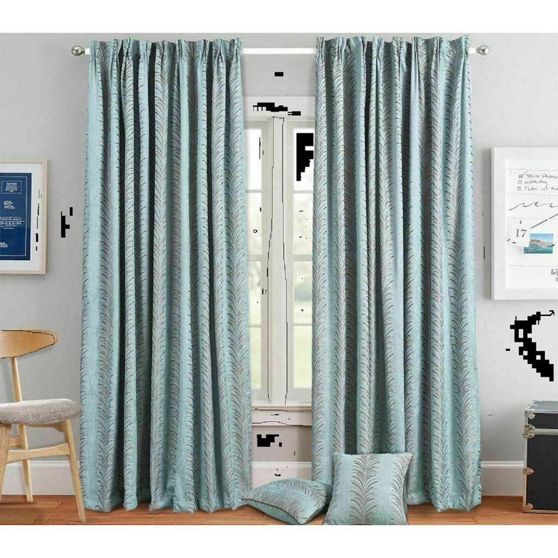 Mitat Room Darkening Curtain Pair, 117cm Width x 137cm Drop, Sage