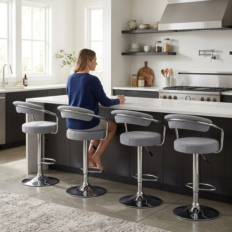Tabouret pivotant à hauteur réglable Lentine