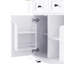 Grand îlot de cuisine de 53 po K&K avec rallonge, prise de courant, support de rangement interne pour porte, chariot de cuisine roulant sur 5 roues avec 5 supports latéraux ouverts pour la cuisine, blanc (deux ensembles) (tabourets non inclus)